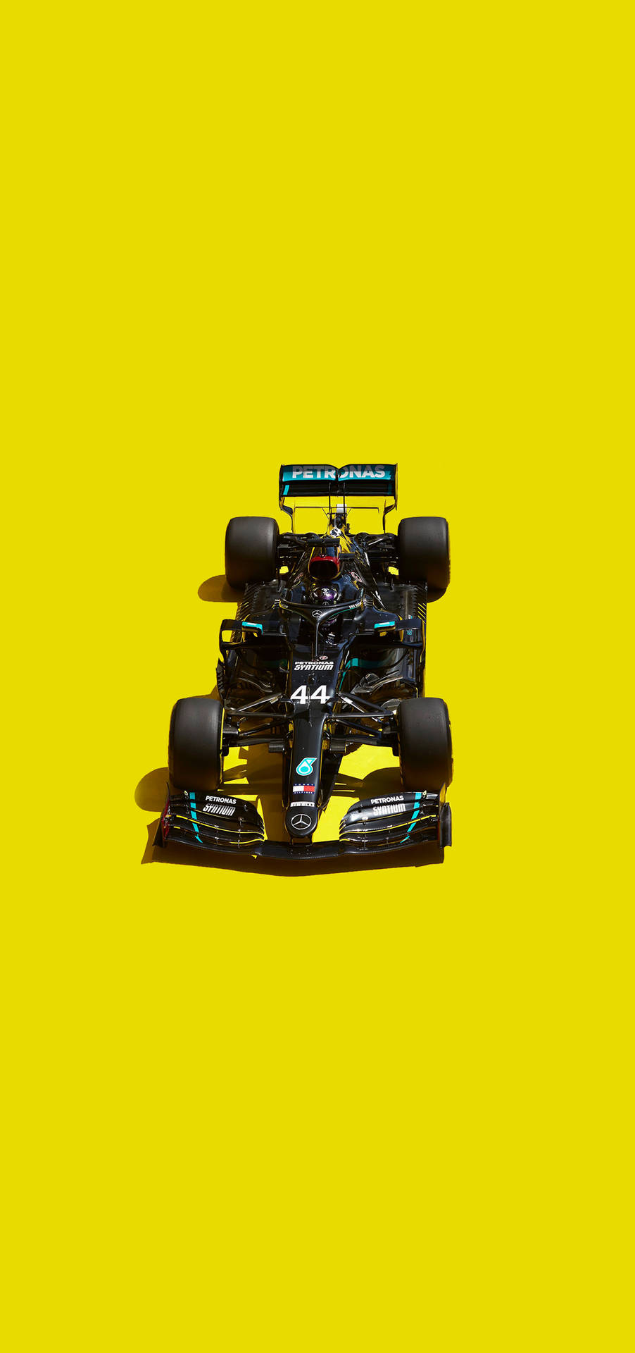 Lewis Hamilton Phone Yellow Background Wallpaper