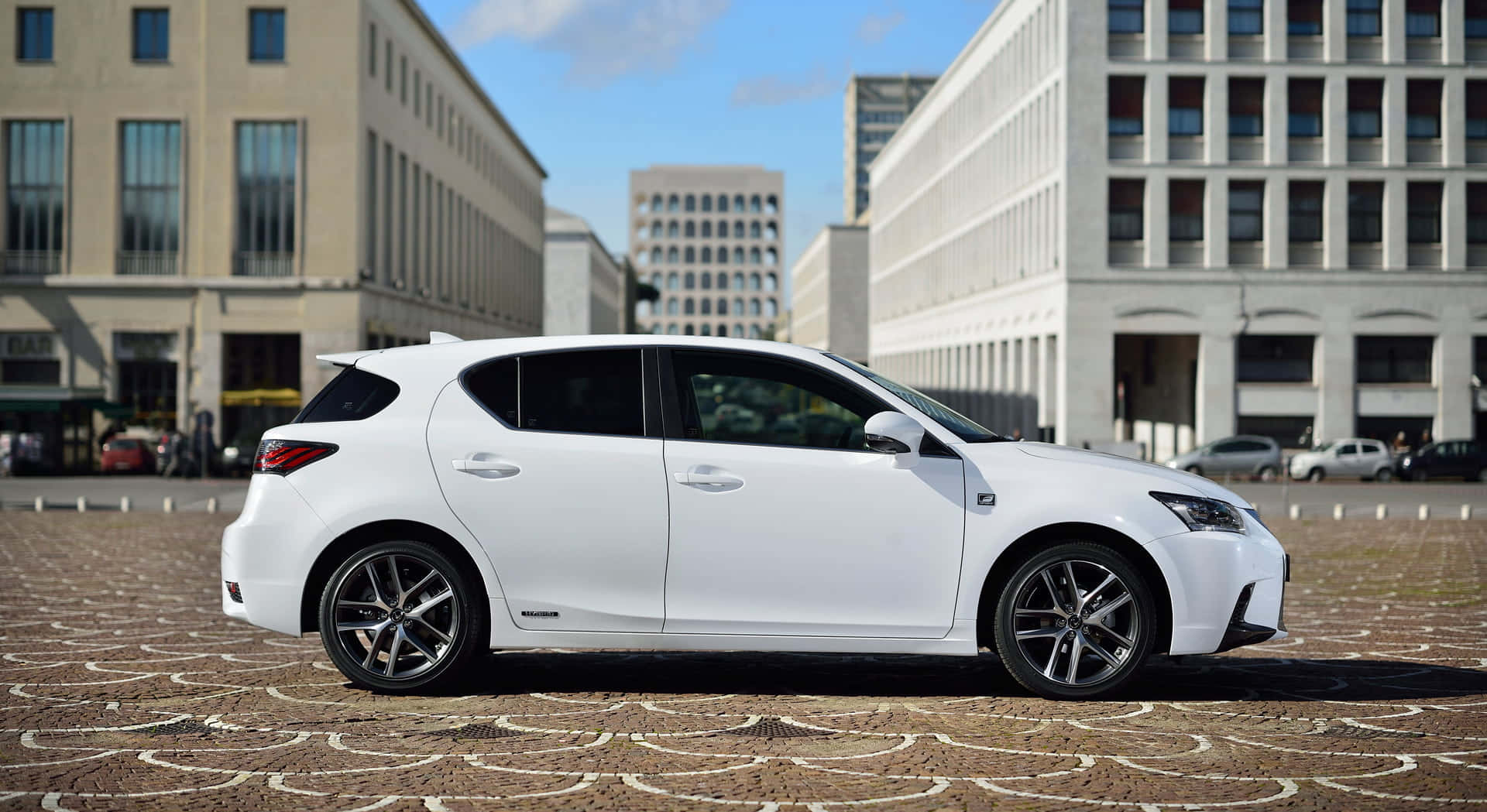 Sleek Lexus CT 200h Hybrid in Motion. Wallpaper