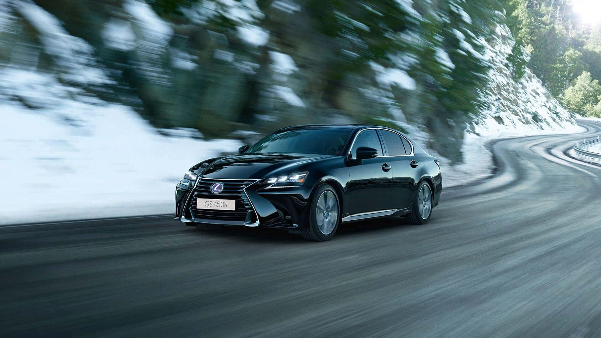 Sleek and Powerful Lexus GS on the Road Wallpaper