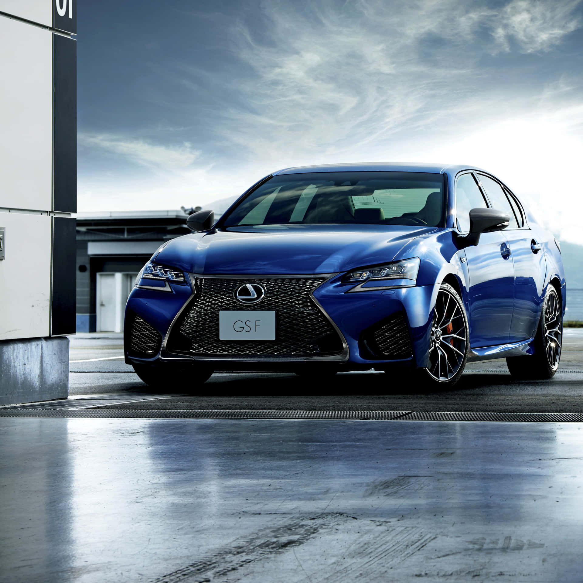 Sleek and Sporty Lexus GS F on the Road Wallpaper