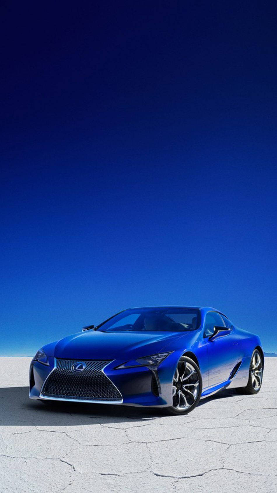 Striking Lexus LC 500h in Structural Blue Wallpaper