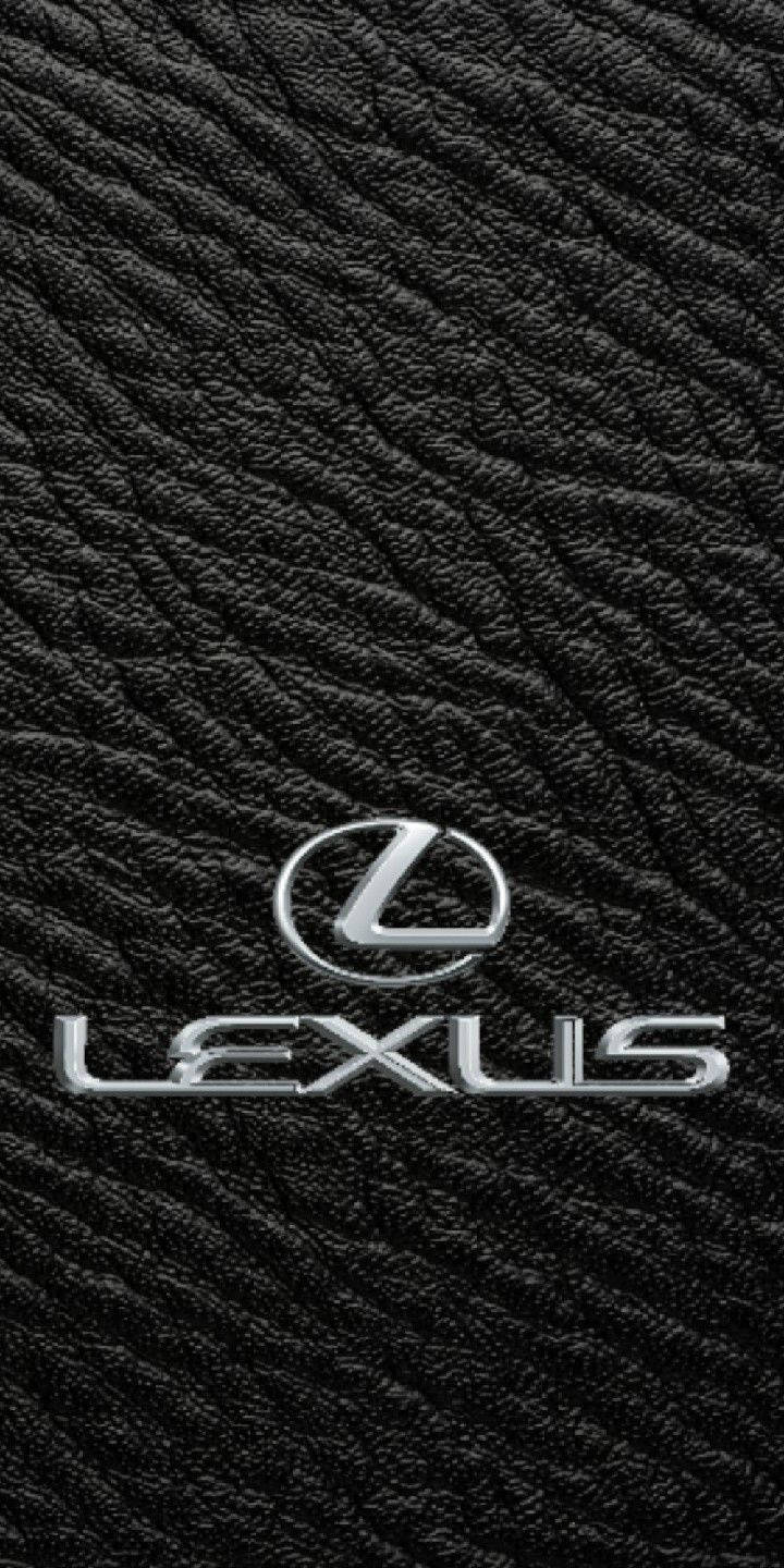 Lexus Logo On Black Leather Wallpaper