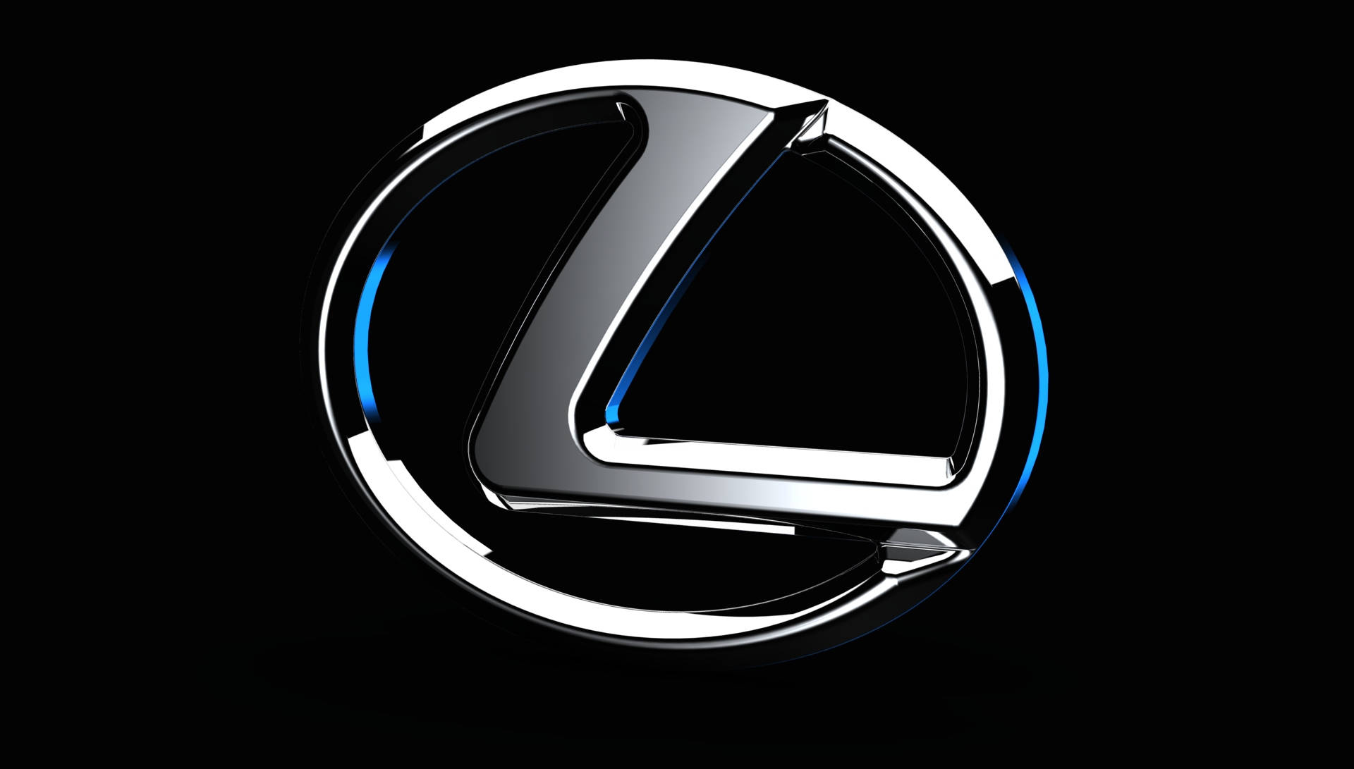 Lexus Logo With Blue Light Accent Wallpaper