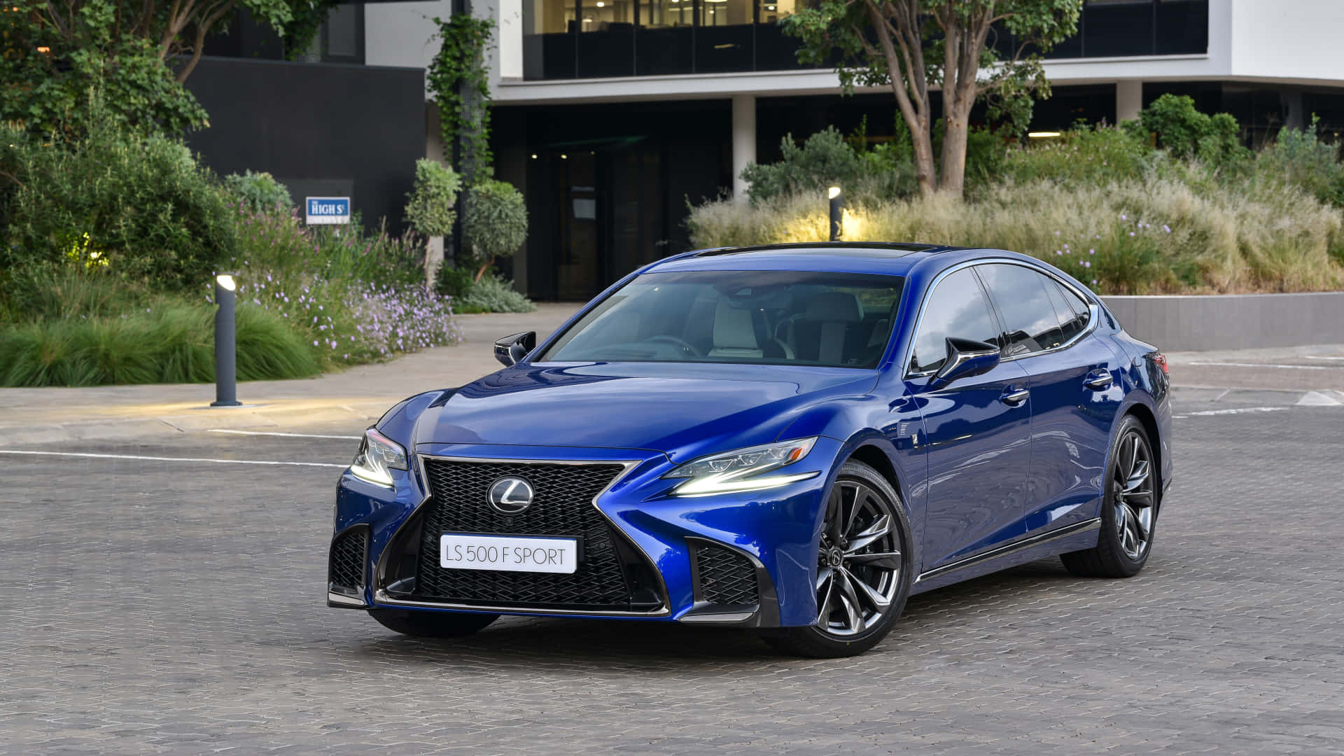 Lexus LS 500 Luxury Sedan on a Picturesque Street Wallpaper