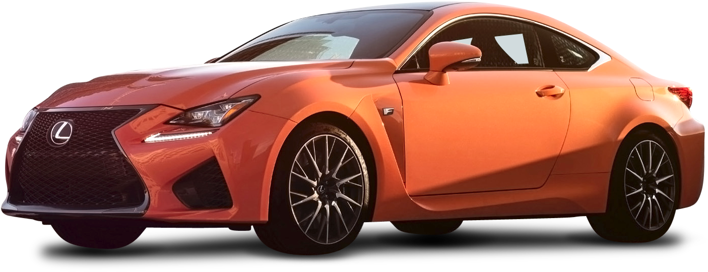 Lexus R C F Sport Orange Side View PNG