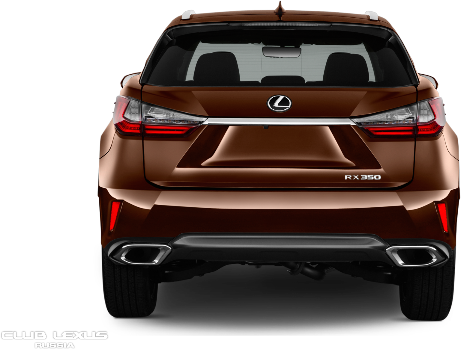 Lexus R X350 Rear View Brown PNG