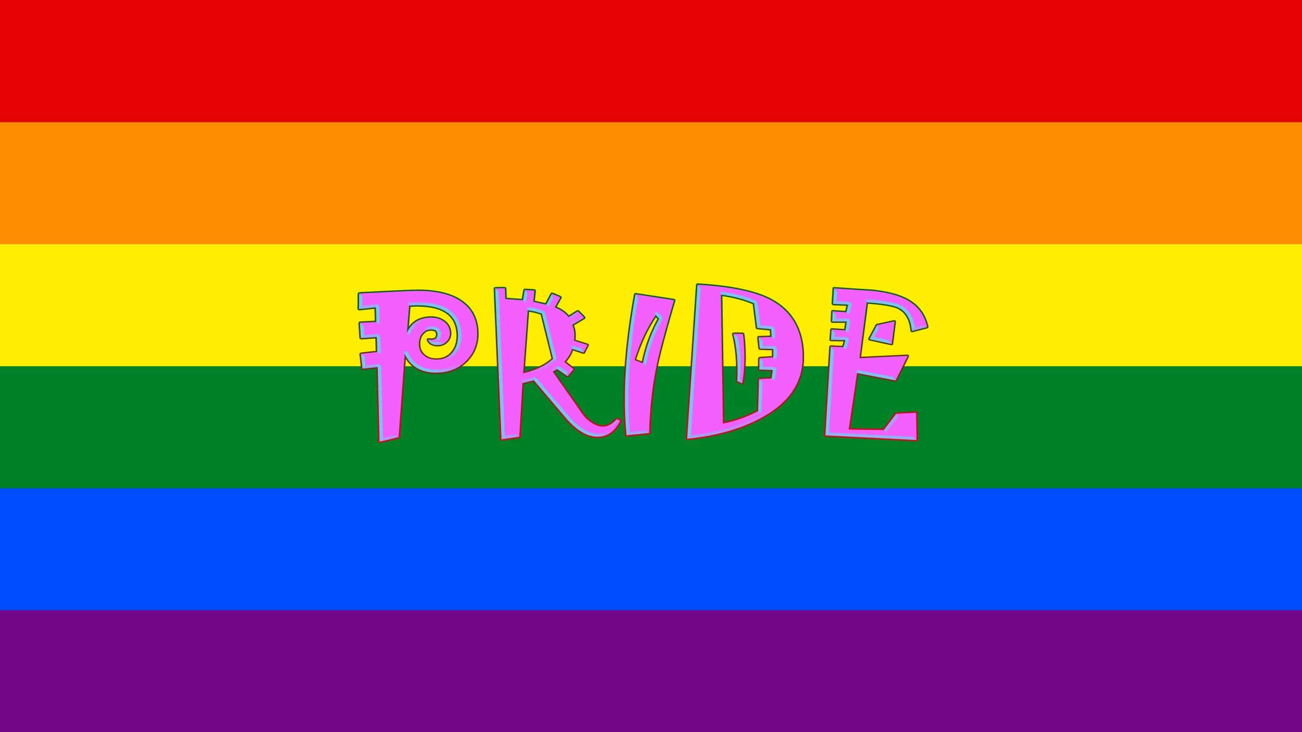 Pride Flag With The Word Pride