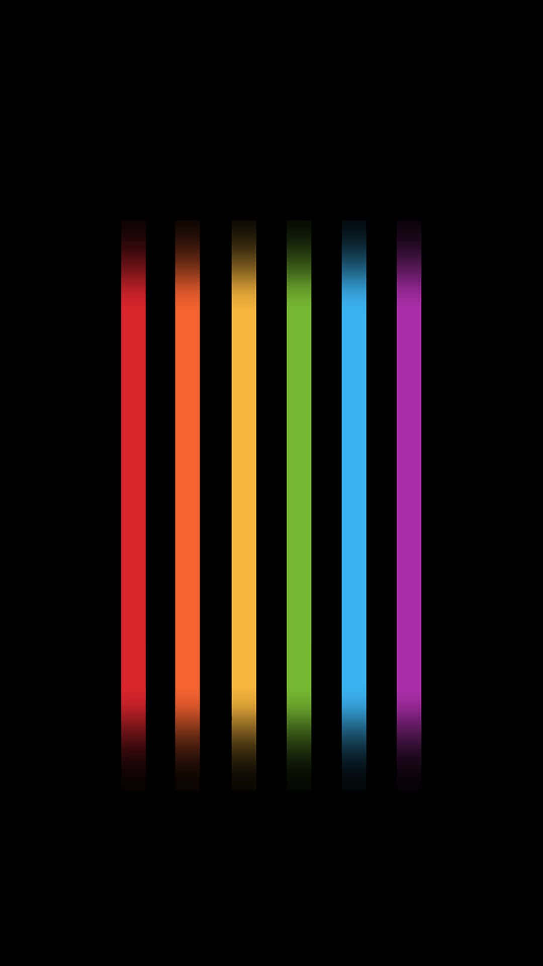 A Rainbow Colored Background With A Black Background