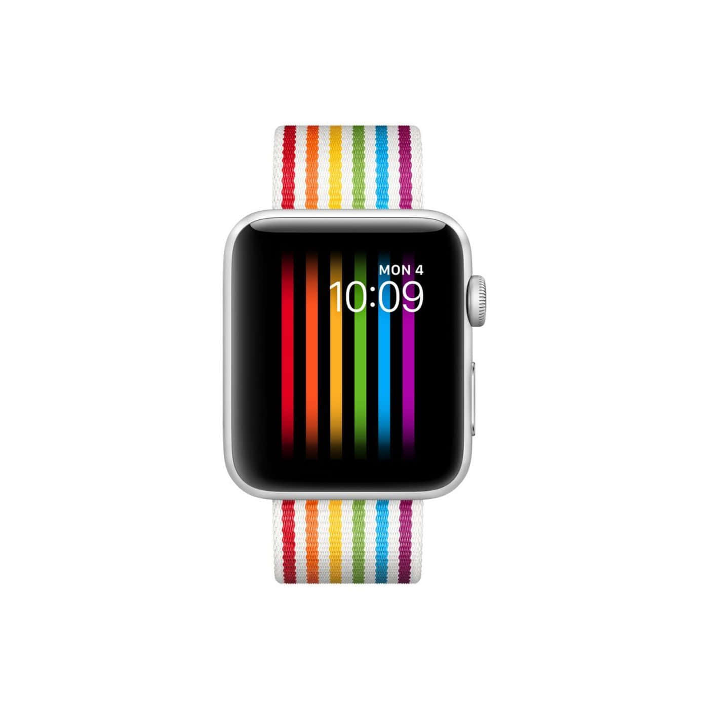 A Rainbow Colored Apple Watch Strap