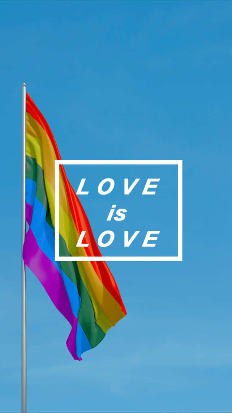 A vibrant, diverse Pride Flag of the LGBT community Wallpaper
