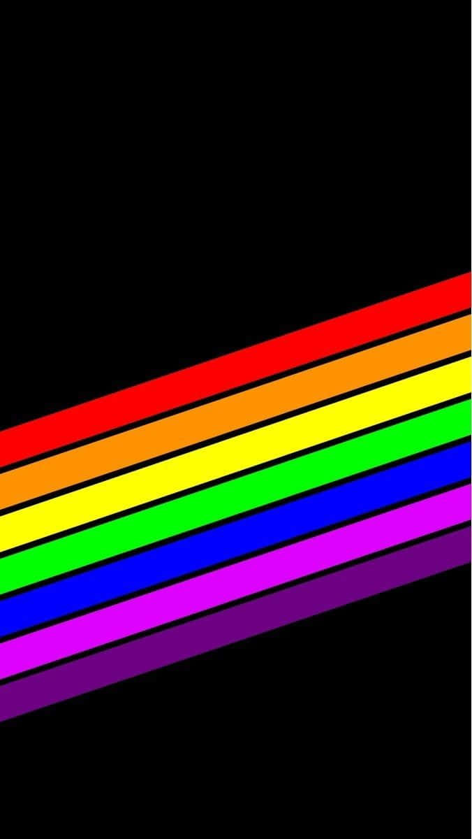 Diagonal Rainbow LGBT iPhone Wallpaper