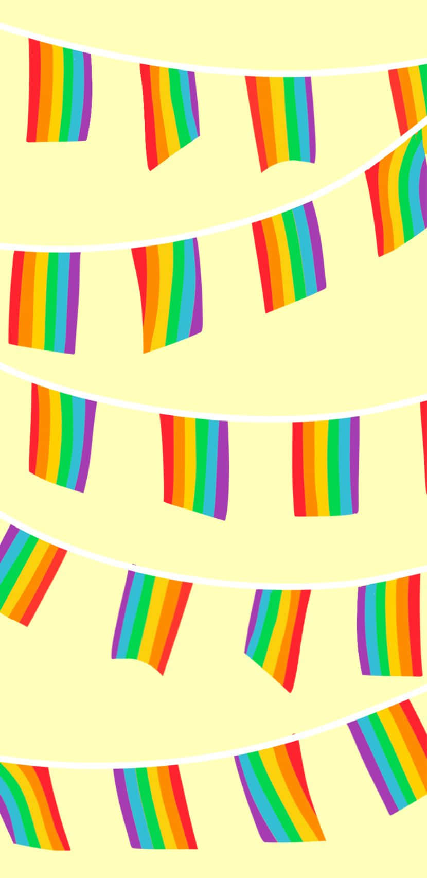 LGBT Flag Banner Design iPhone Wallpaper