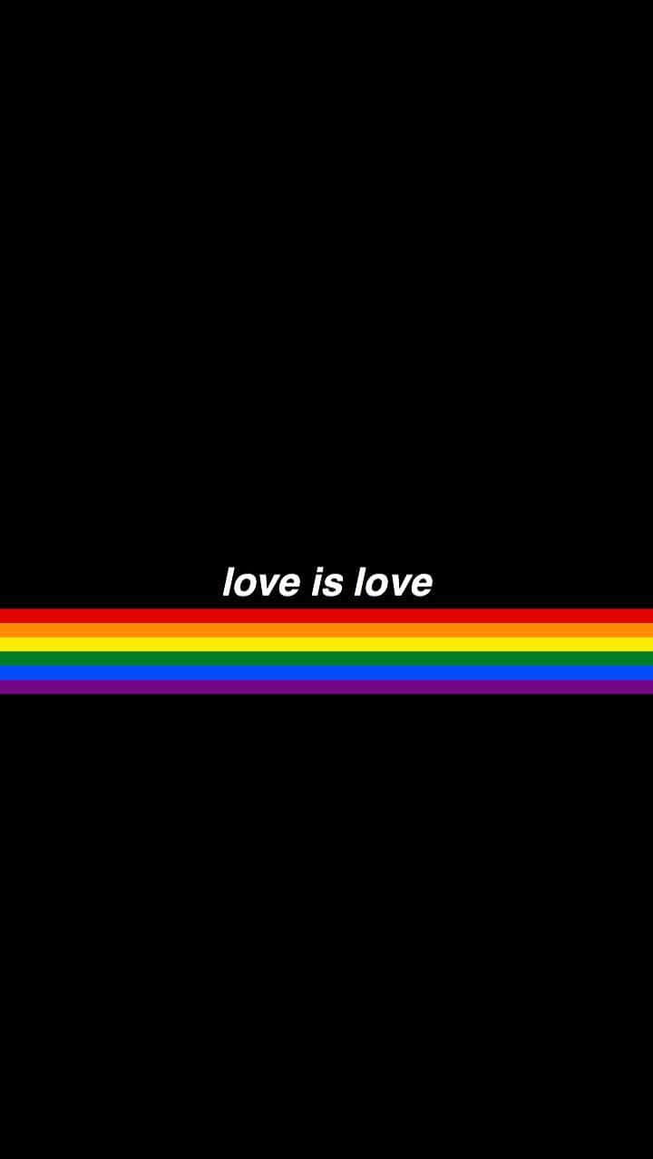 Kærlighed er Kærlighed LGBT iPhone-tapet Wallpaper