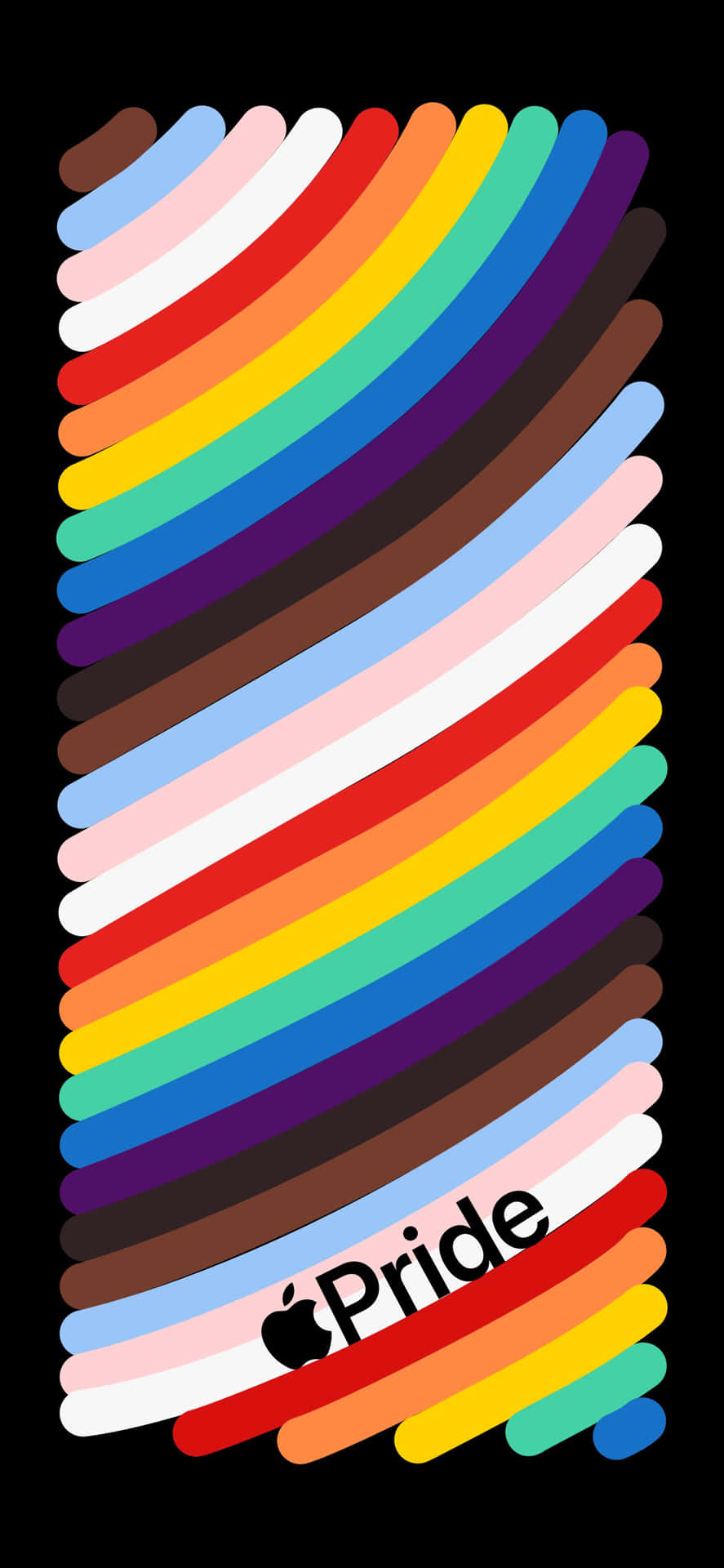Apple Pride - Rainbow Stripes Wallpaper