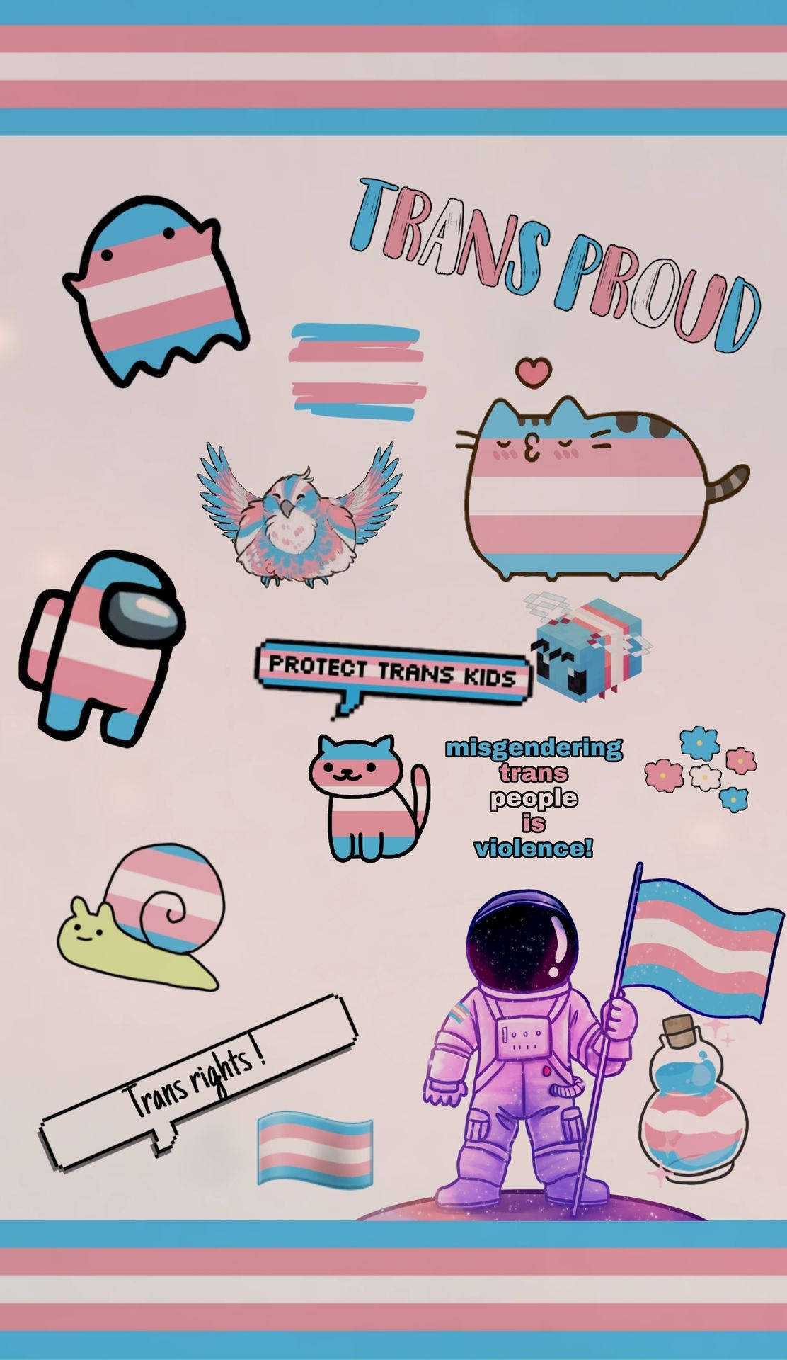 LGBT Trans Proud Art Wallpaper