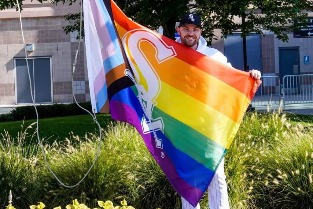 Liam Hendriks With Pride Flag Background