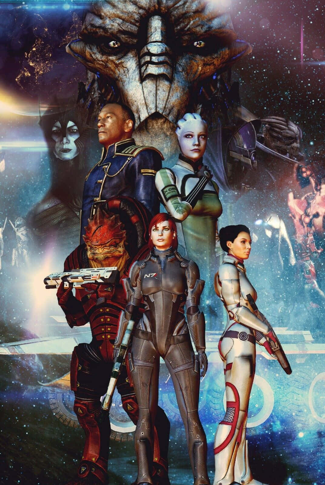 Liarat'soni - Una Científica Asari Poderosa Y Biótica De La Serie Mass Effect. Fondo de pantalla