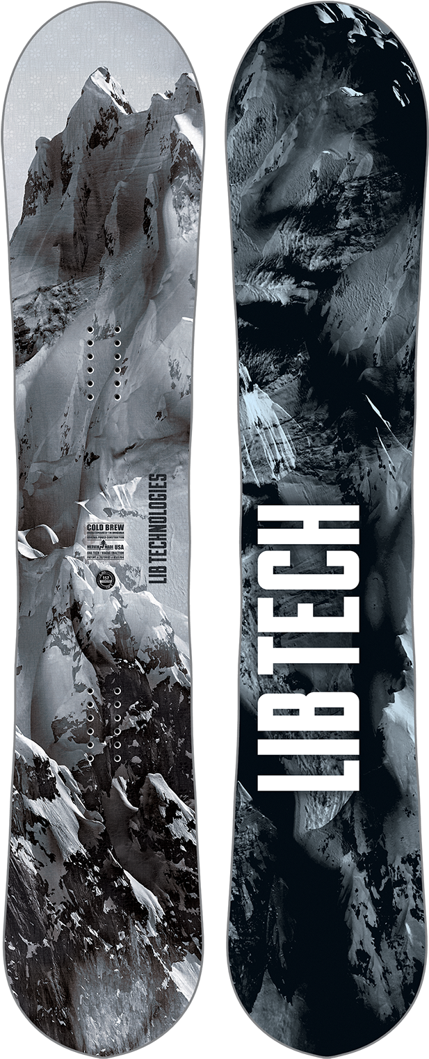 Lib Tech Snowboard Mountain Design PNG