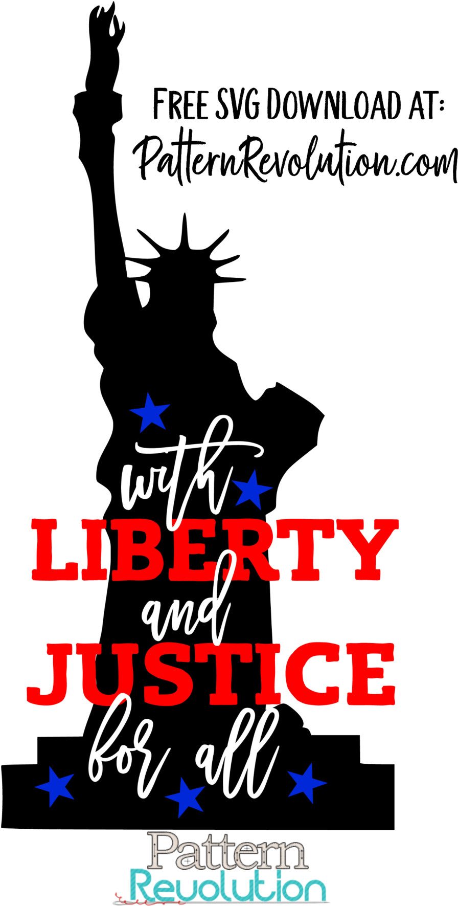 Liberty_and_ Justice_ Patriotic_ Graphic PNG