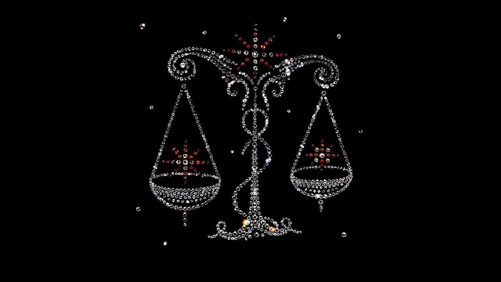 Elegant Libra Zodiac Symbol on Glowing Background