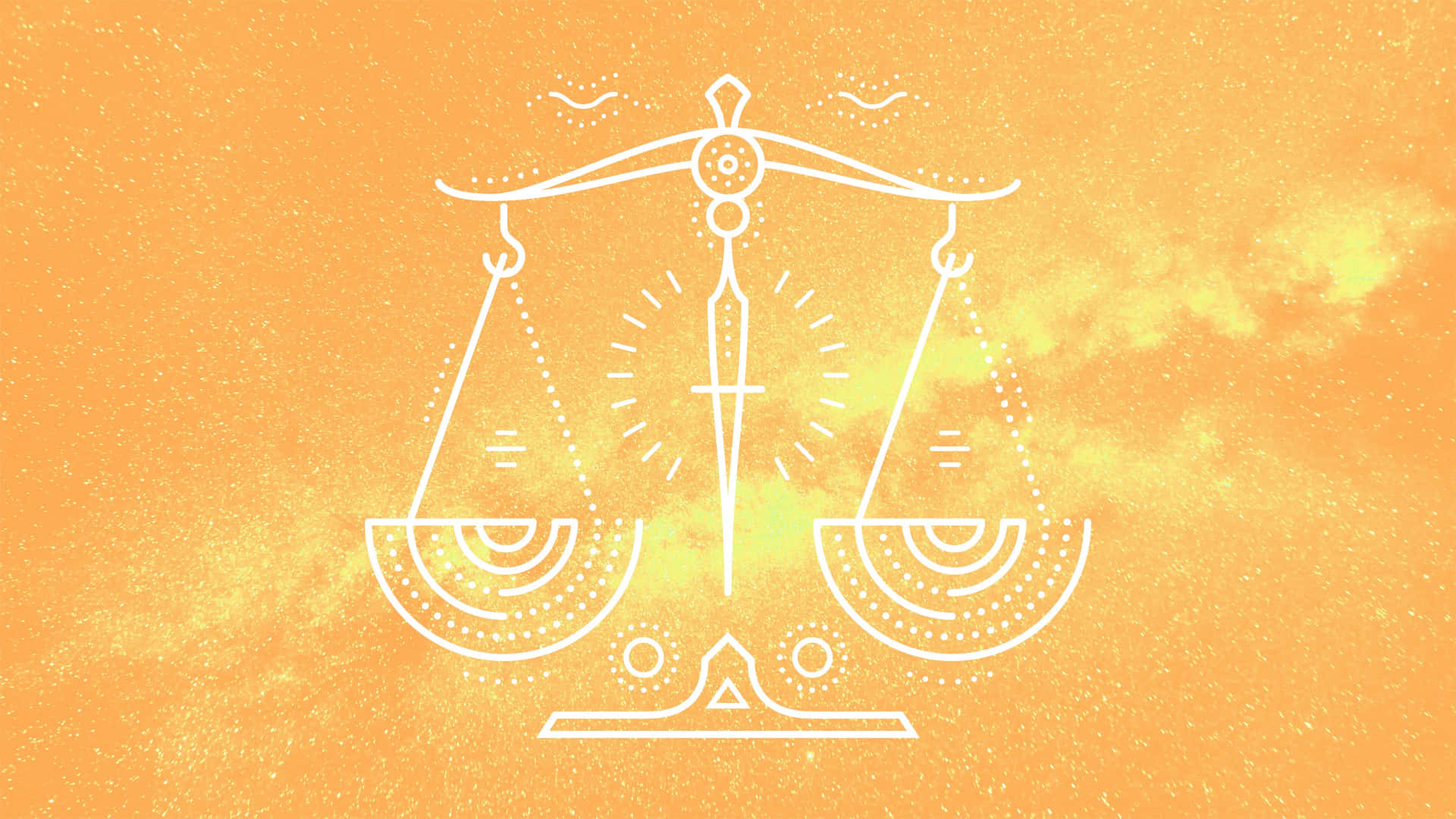 A Scales Of Justice Symbol On An Orange Background