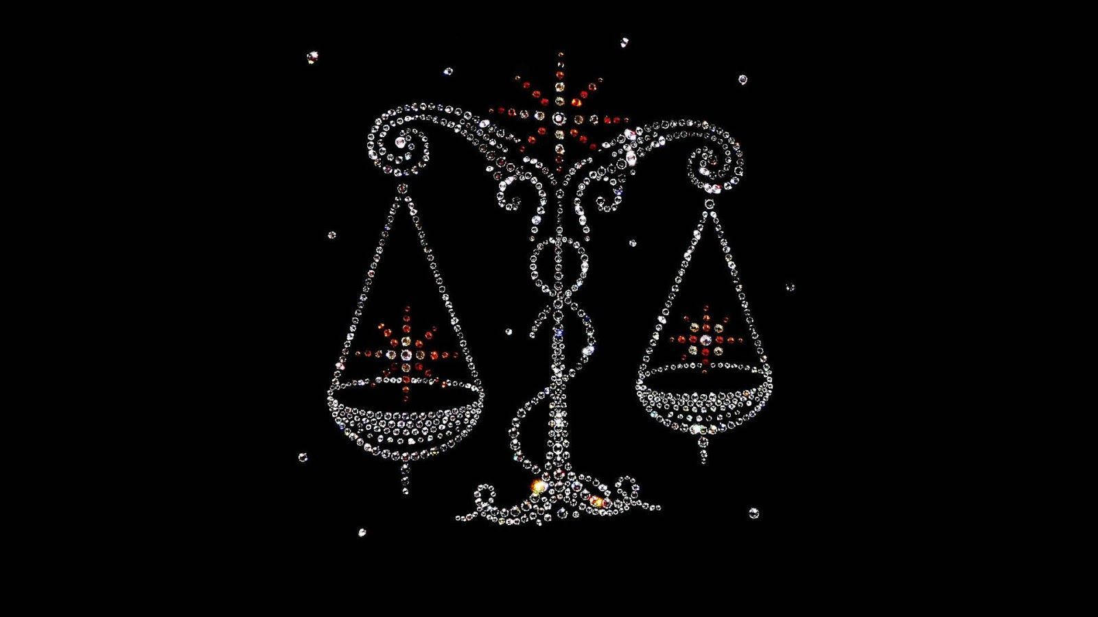 Libra Aesthetic Bejeweled Balance Scale Picture