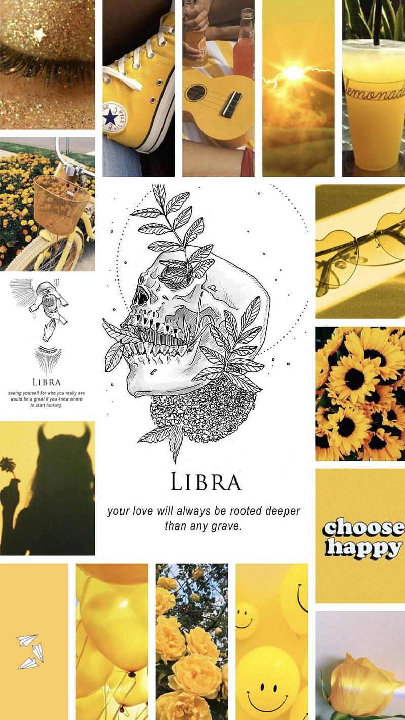 Libra Yellow Collage Picture