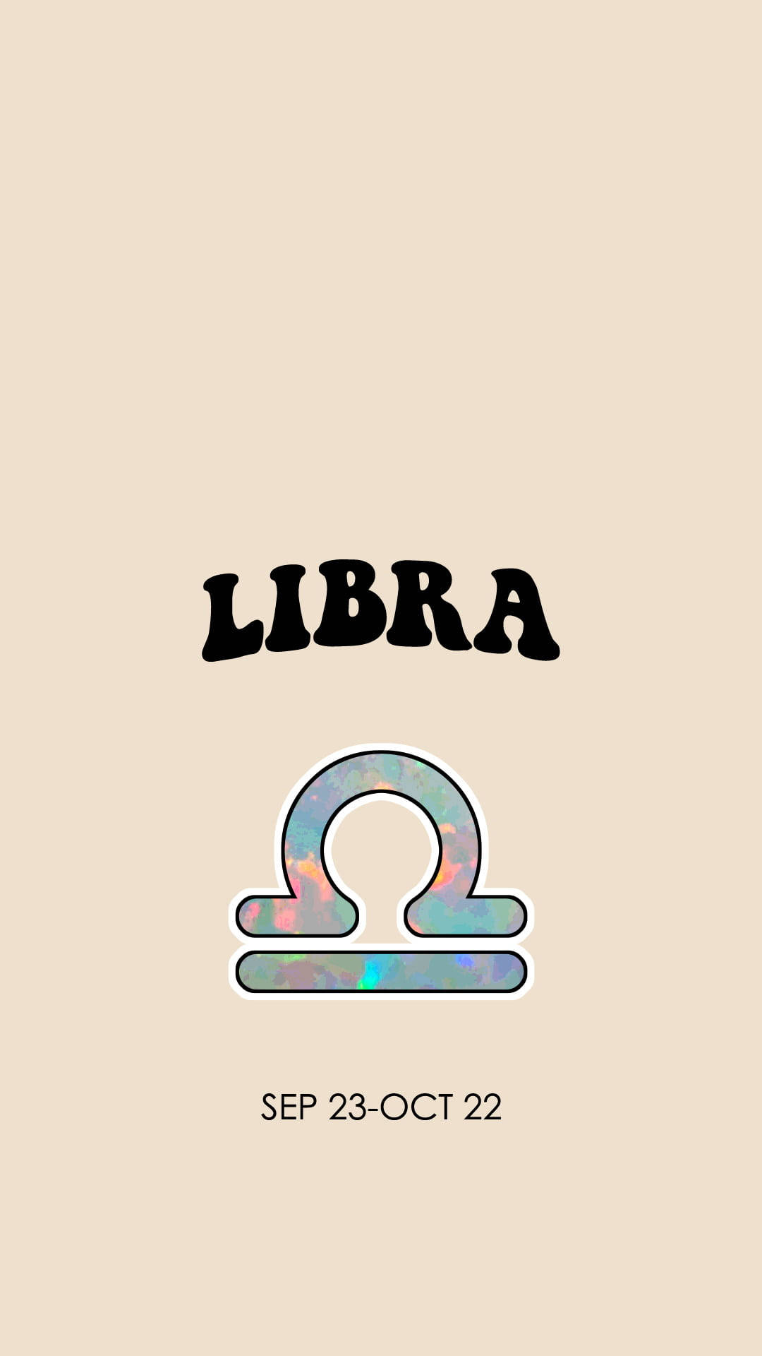 Libra Zodiac Holographic Wallpaper