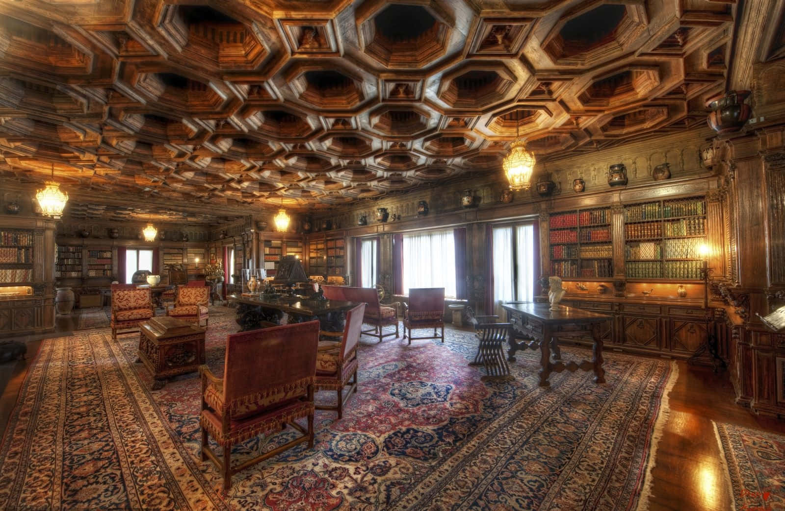 Hearst Castle Library Background