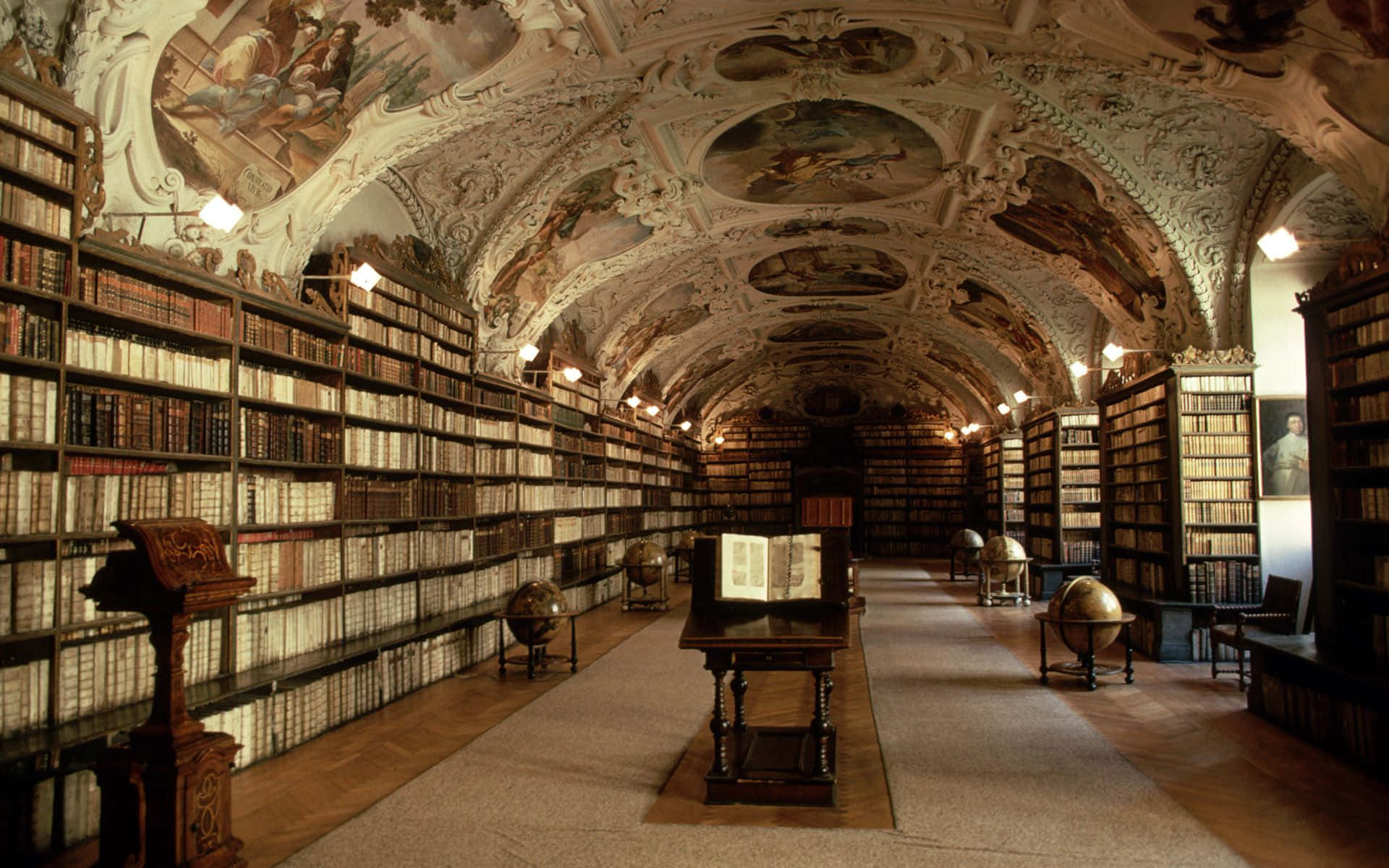 National Czech Republic Library Background