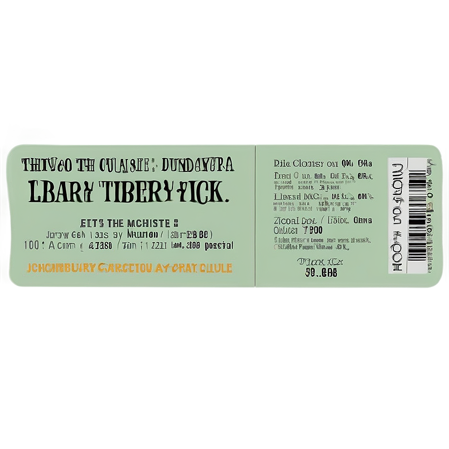 Library Fundraiser Raffle Ticket Png Ekr81 PNG
