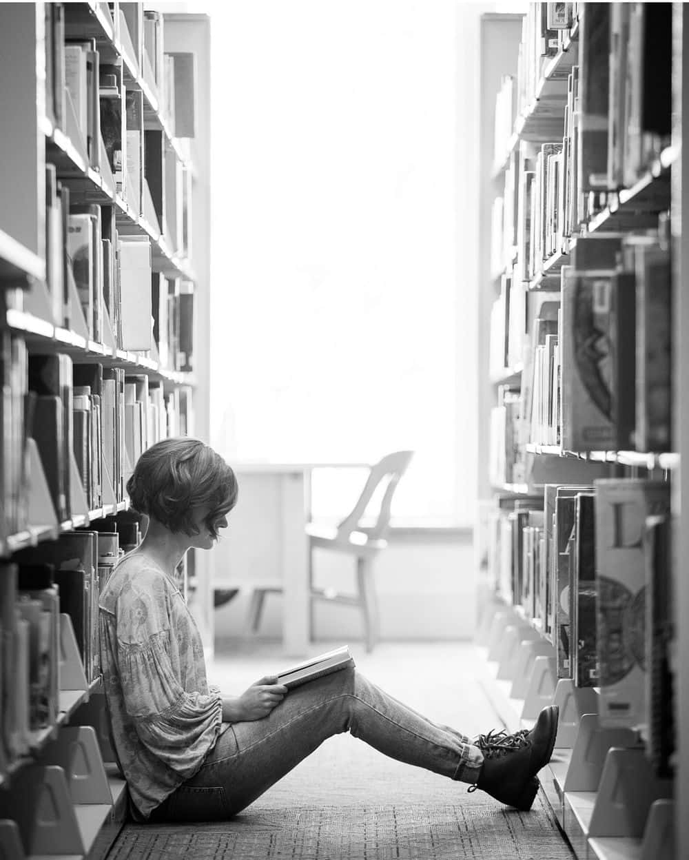 Library Greyscale Picture