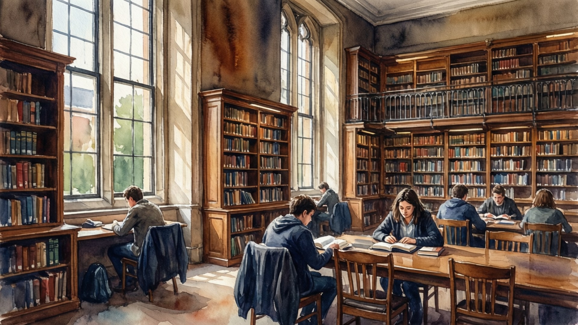 Bibliotek Tyst Studie Bakgrundsbilder