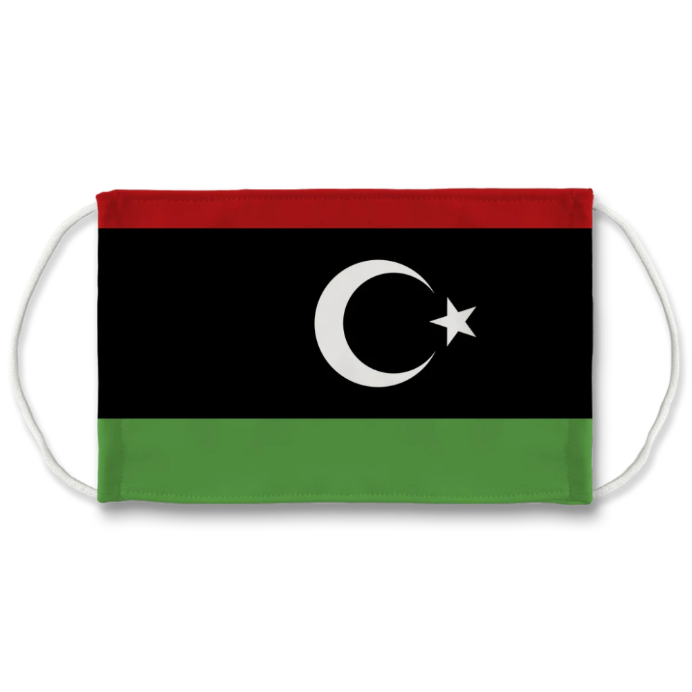 Libyan Flag Face Mask PNG