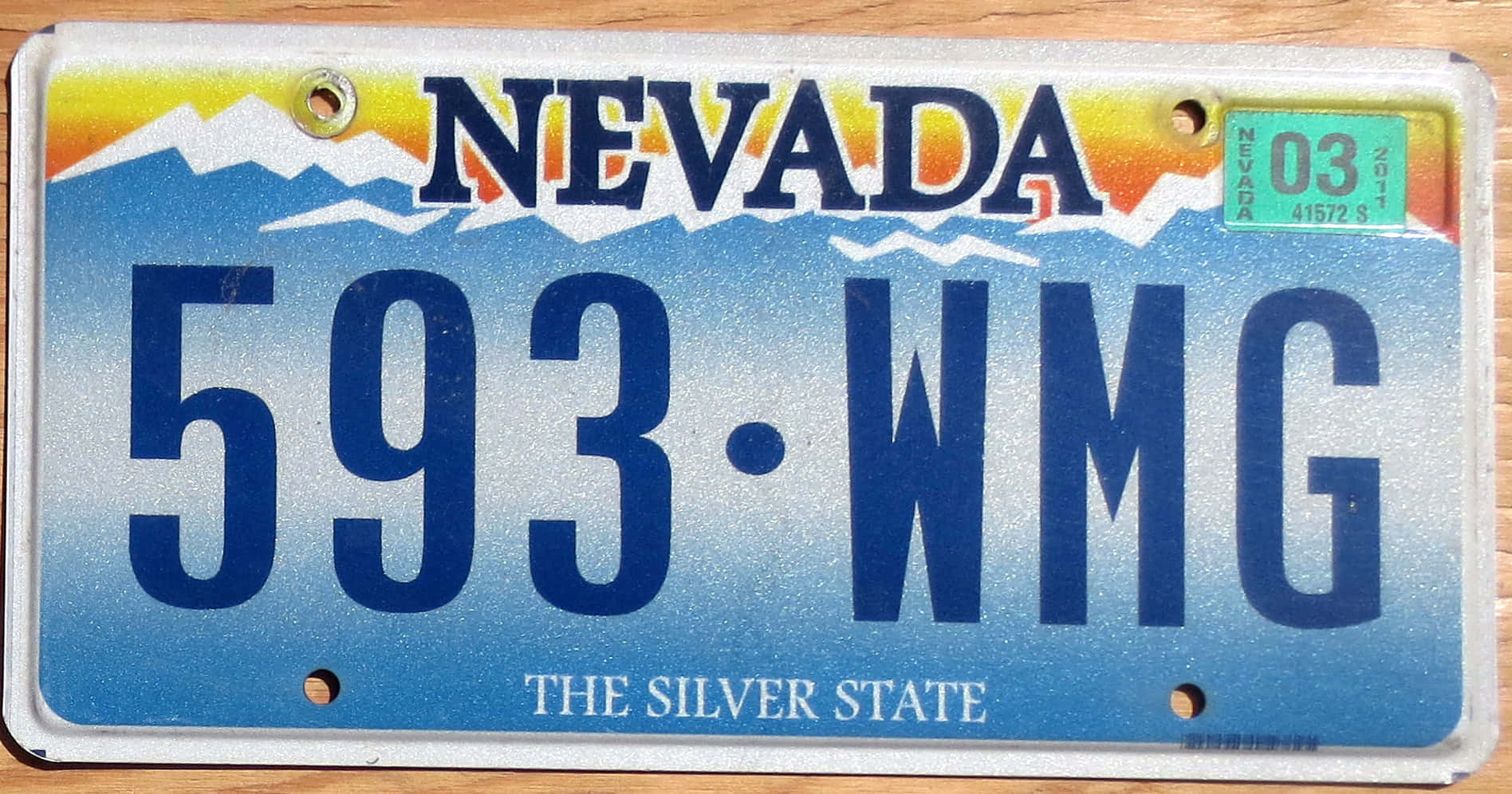 Nevada Cool Mountain License Plate