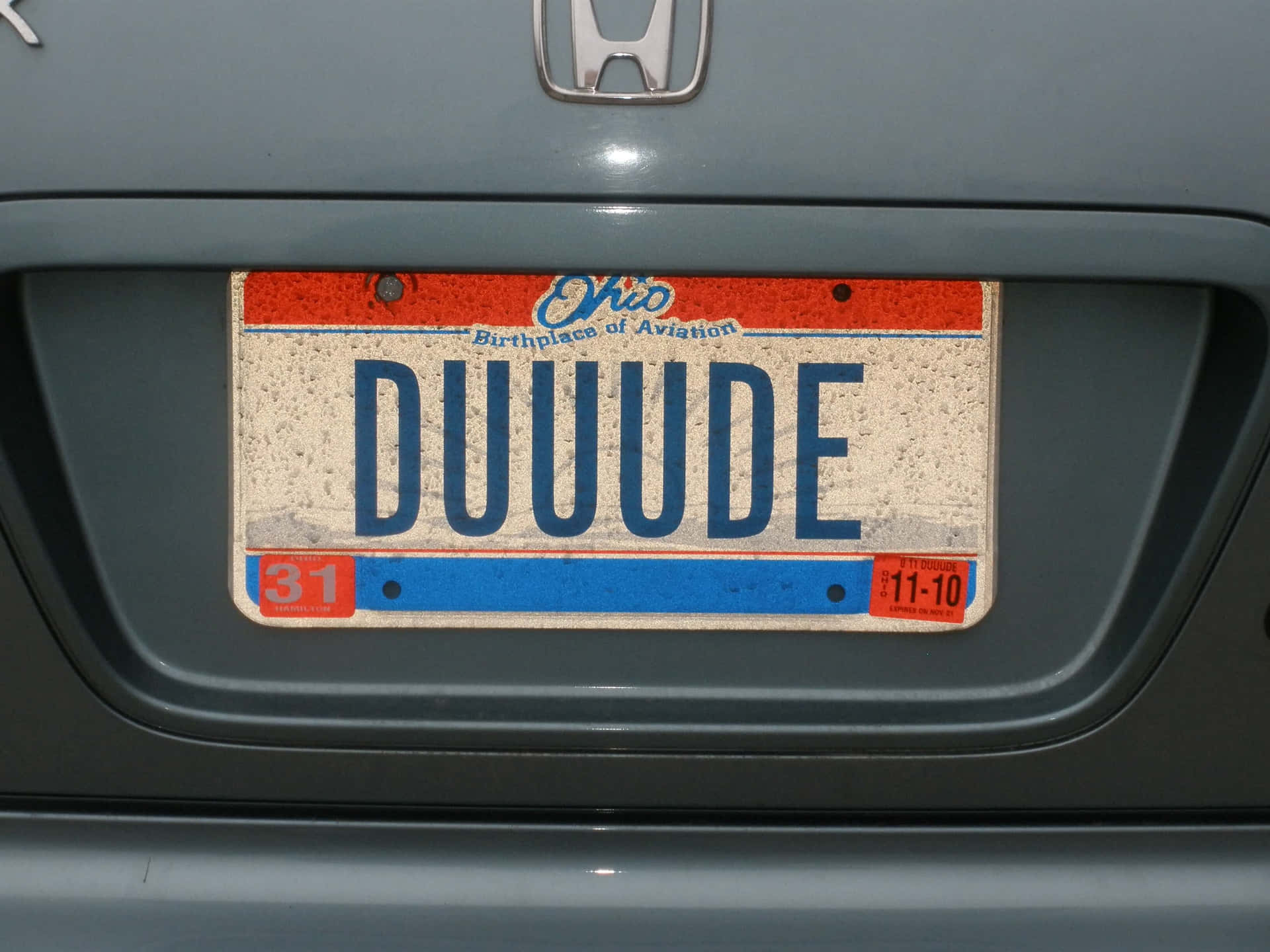 A License Plate On A Car
