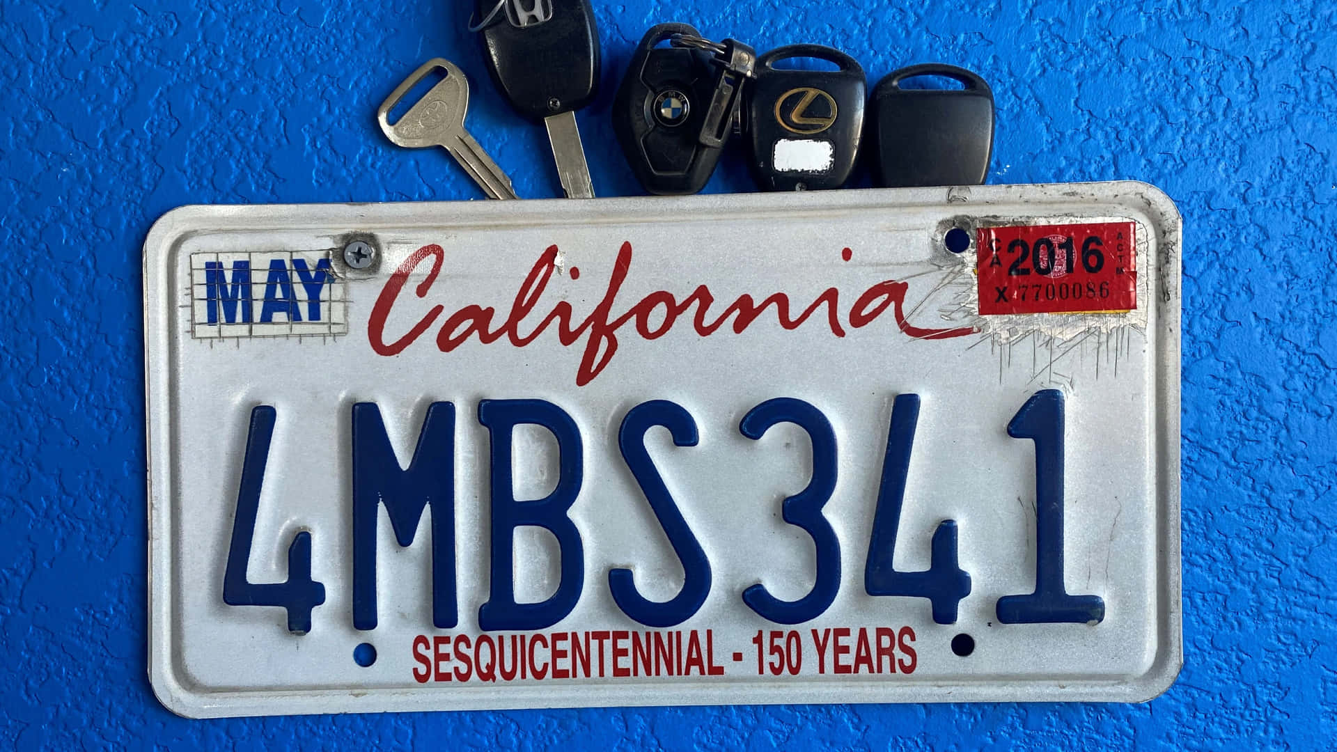 California License Plate Keys Set