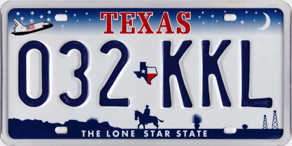 Texas License Plate Lone Star