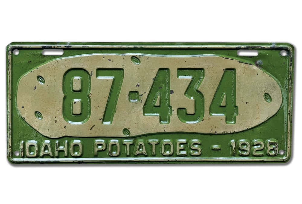Idaho Green Potatoes License Plate