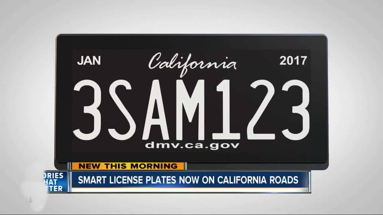 Kaliforniensmart License Plate Roads