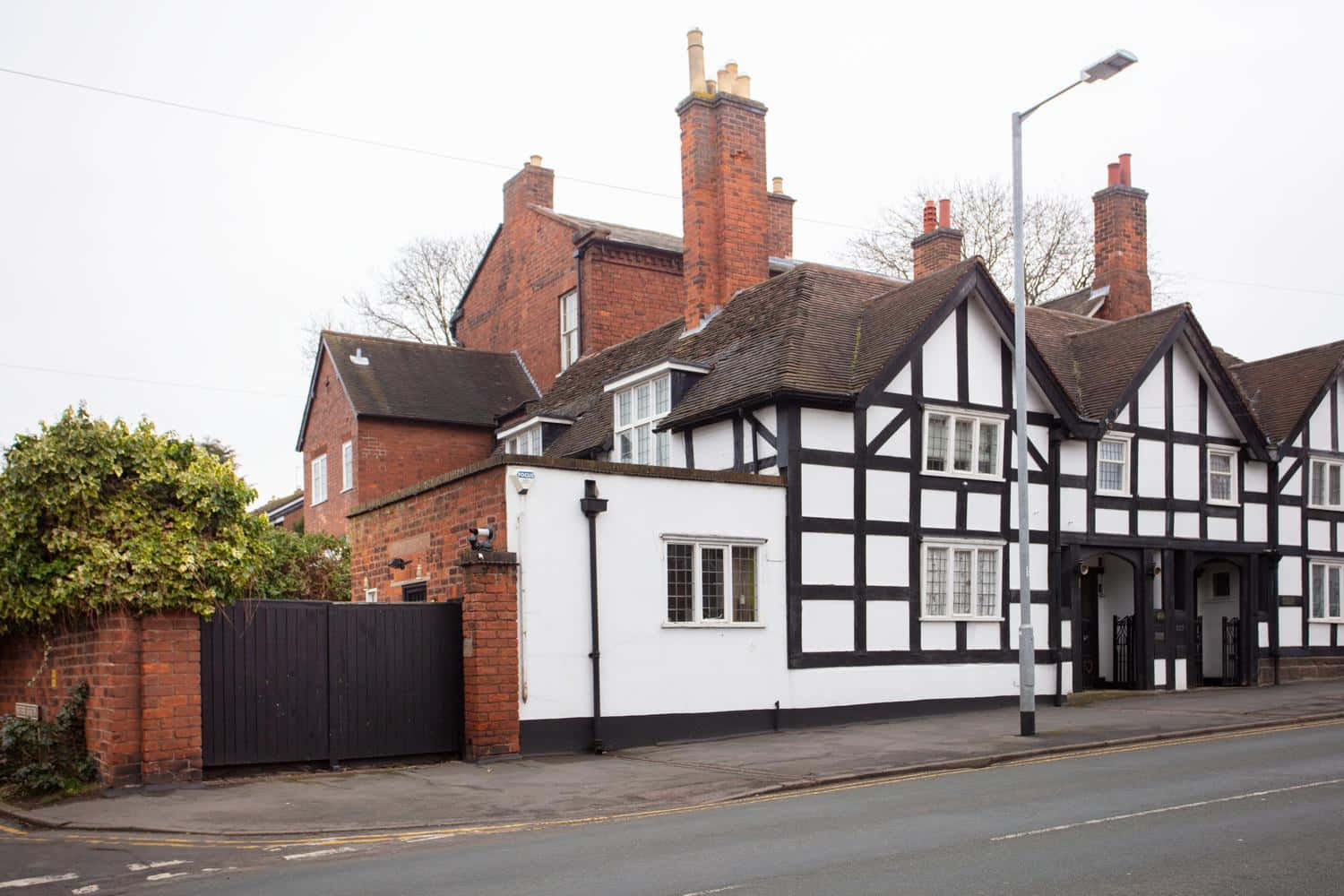 Lichfield Tudor-stil Bygning Bakgrunnsbildet