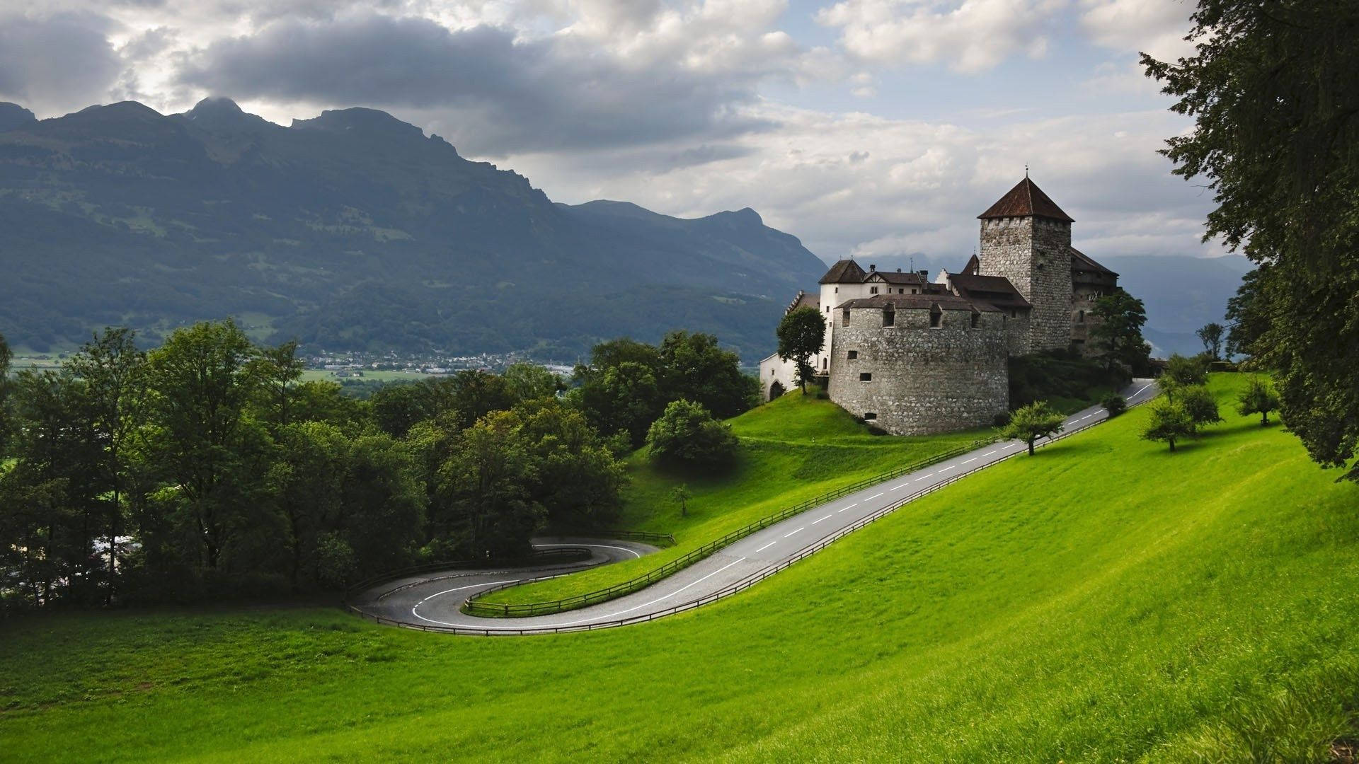 Erba Verde Del Liechtenstein Sfondo