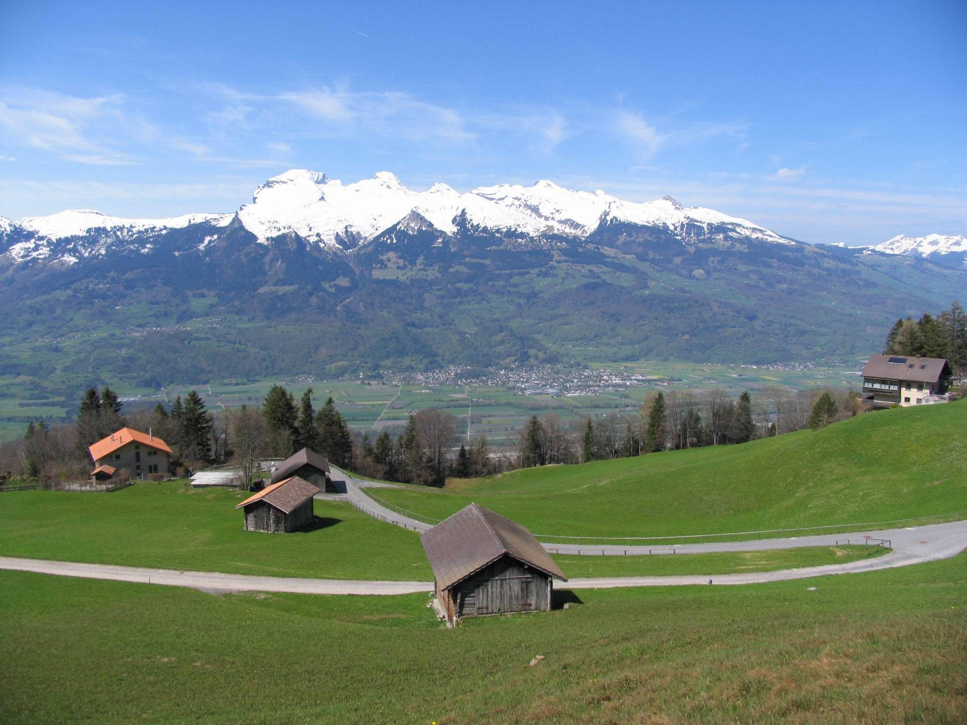 Liechtenstein Mauren Town Sfondo