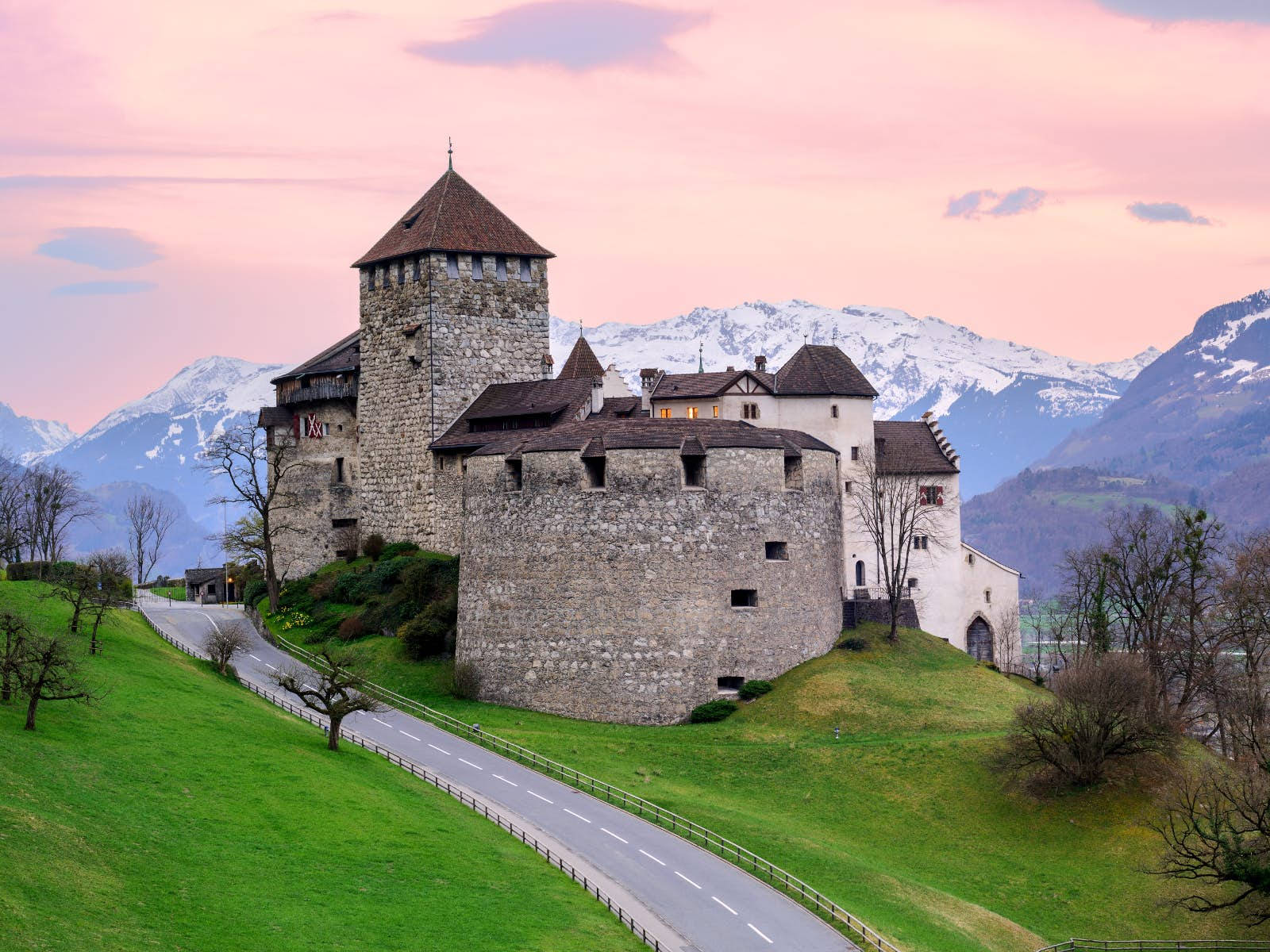 Liechtenstein Pink Skies Wallpaper