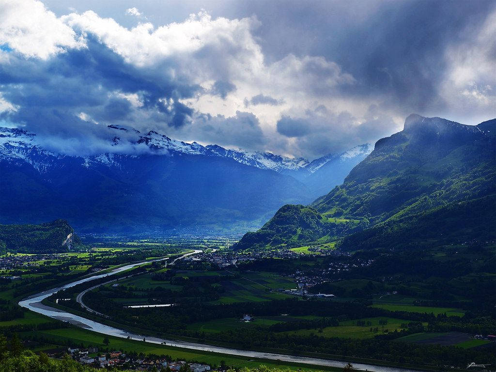 Liechtenstein Triesenberg Paesaggio Sfondo