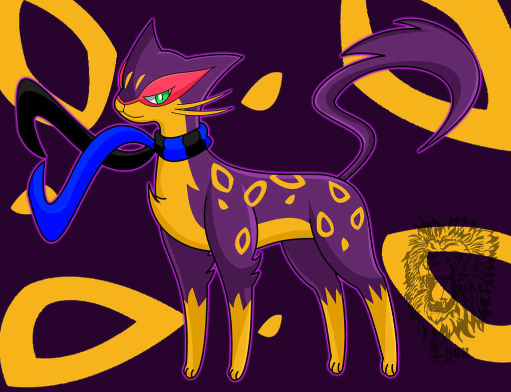 Liepard With Spotted Background Wallpaper