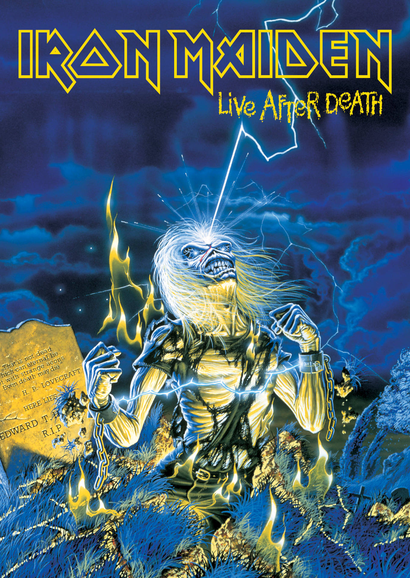 Ironmaiden Live After Death - Iron Maiden Live Efter Döden. Wallpaper