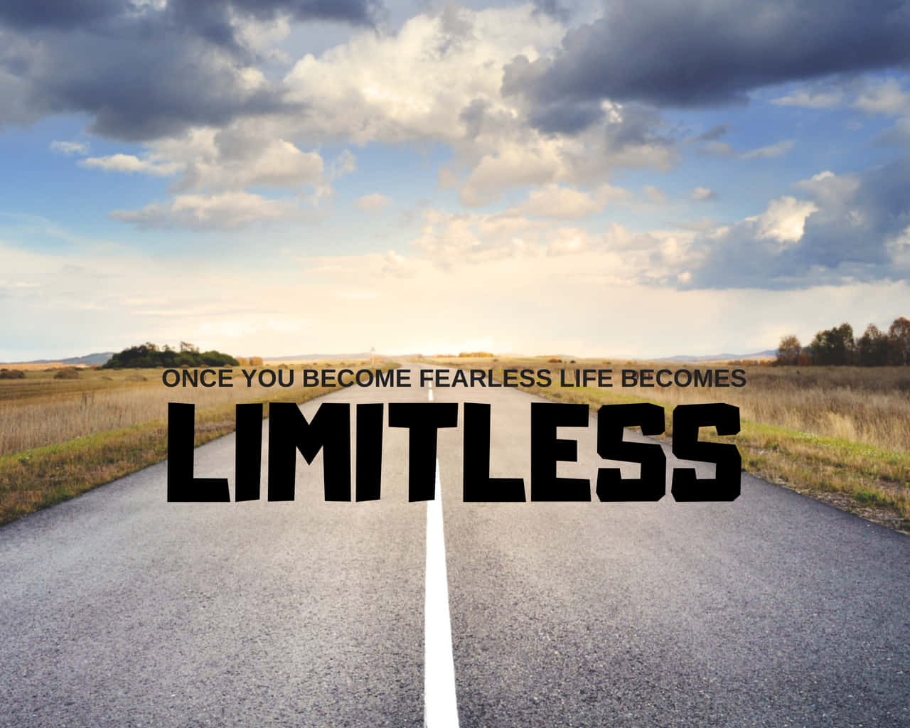 Life Becomes Limitless Quote Wallpaper