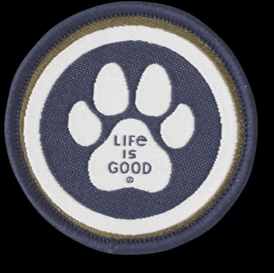 Life Is Good Dog Paw Patch PNG