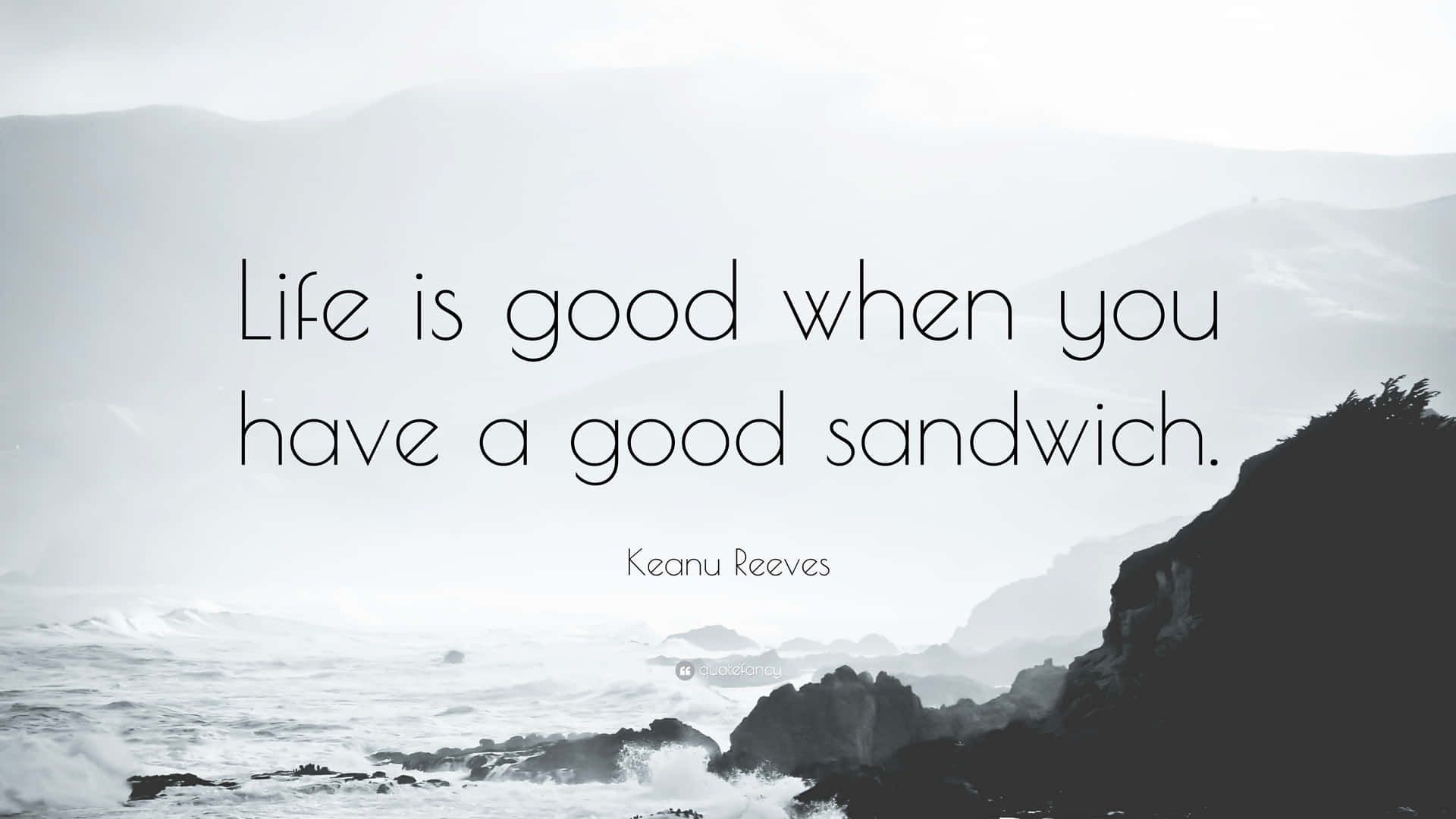 Life Is Good By Keanu Reeves Wallpaper